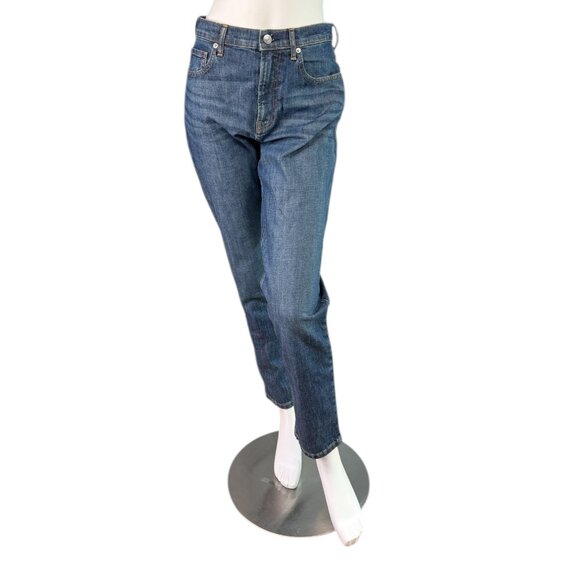 Everlane NWT The Cheeky Straight Jean in Faded Indigo Wash Women's $128 Size 28 - Picture 2 of 9